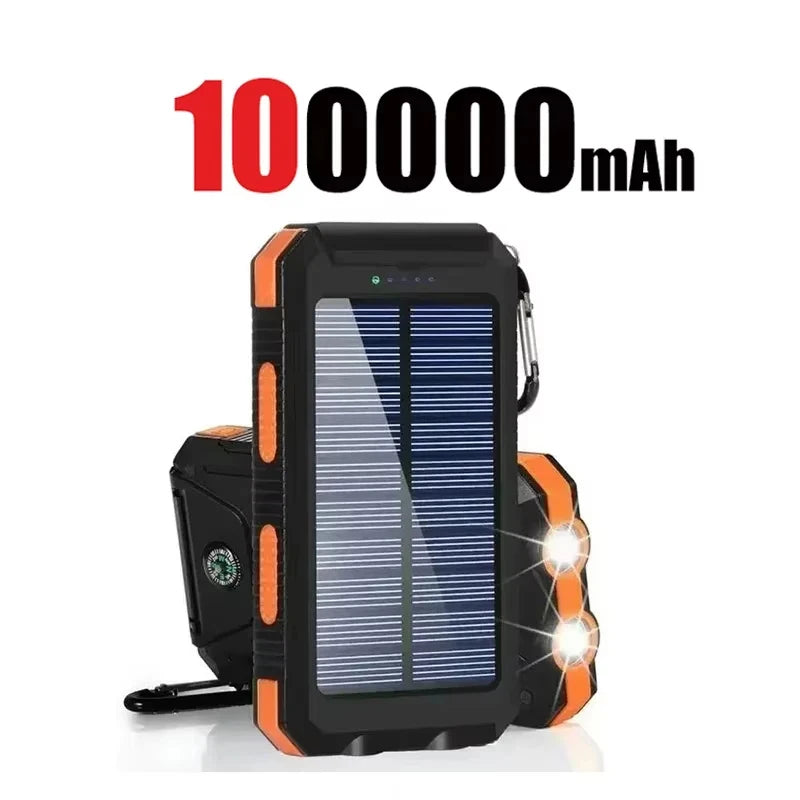 VIVO  200000mAh Waterproof Outdoor Solar Power Bank Dual USB Travel Portable Solar Phone Charger Solar Powerbanks For Camping