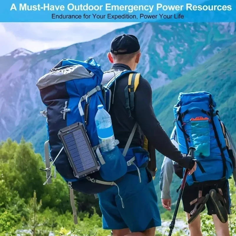 VIVO  200000mAh Waterproof Outdoor Solar Power Bank Dual USB Travel Portable Solar Phone Charger Solar Powerbanks For Camping