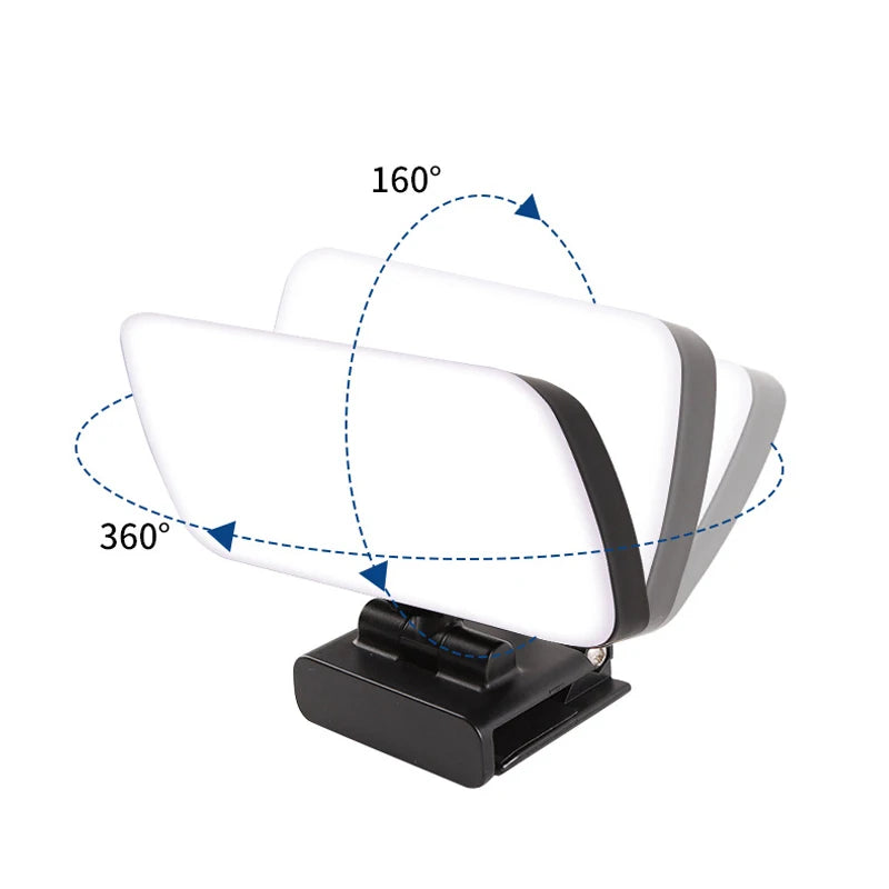 Video Conference 6500K Portable LED Video Light Cube Laptop Computer Webcam Light Zoom Call Lighting Clip for Live Streaming