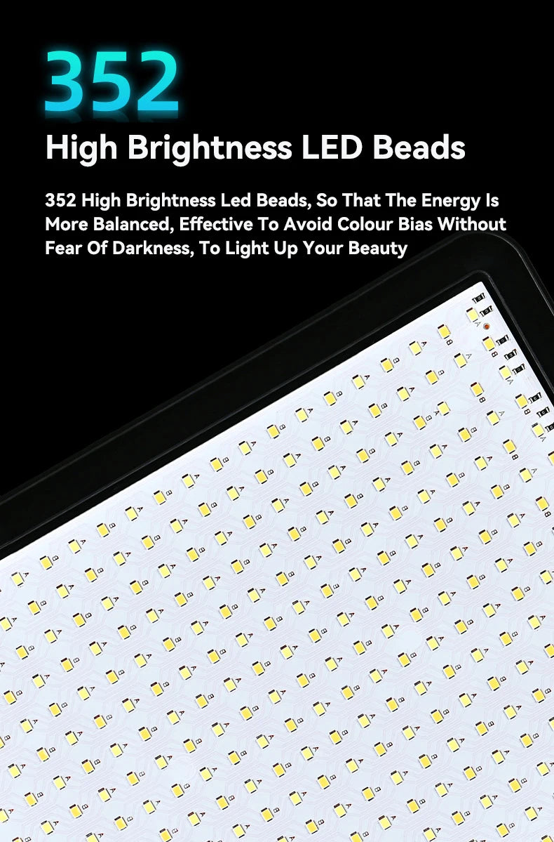 LED Video Light With Professional Tripod Stand Remote Control Dimmable Panel Lighting Studio Photo Live Photography Fill-in Lamp