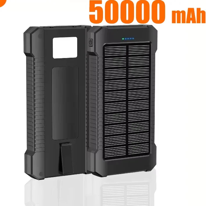 500000mAh Waterproof Outdoor Solar Power Bank Dual USB Travel Portable Solar Phone Charger Solar Powerbanks For Xiaomi Camping