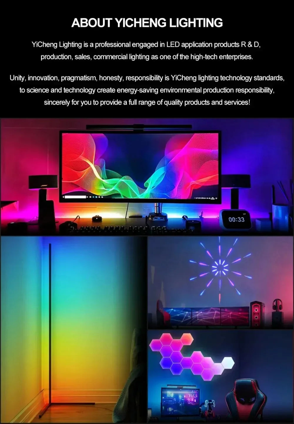 Lighting Rgb Lamp Bright Standing Photographic Standard  Room Decor Corner Bedside Lamp Mood Light Home and Decoration Interior