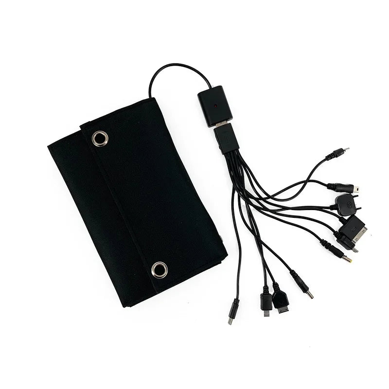 USB Waterproof Outdoor 600W 5V Solar Panel Power Bank, Suitable for Travel and Camping Solar Phone Charger System Hot Selling