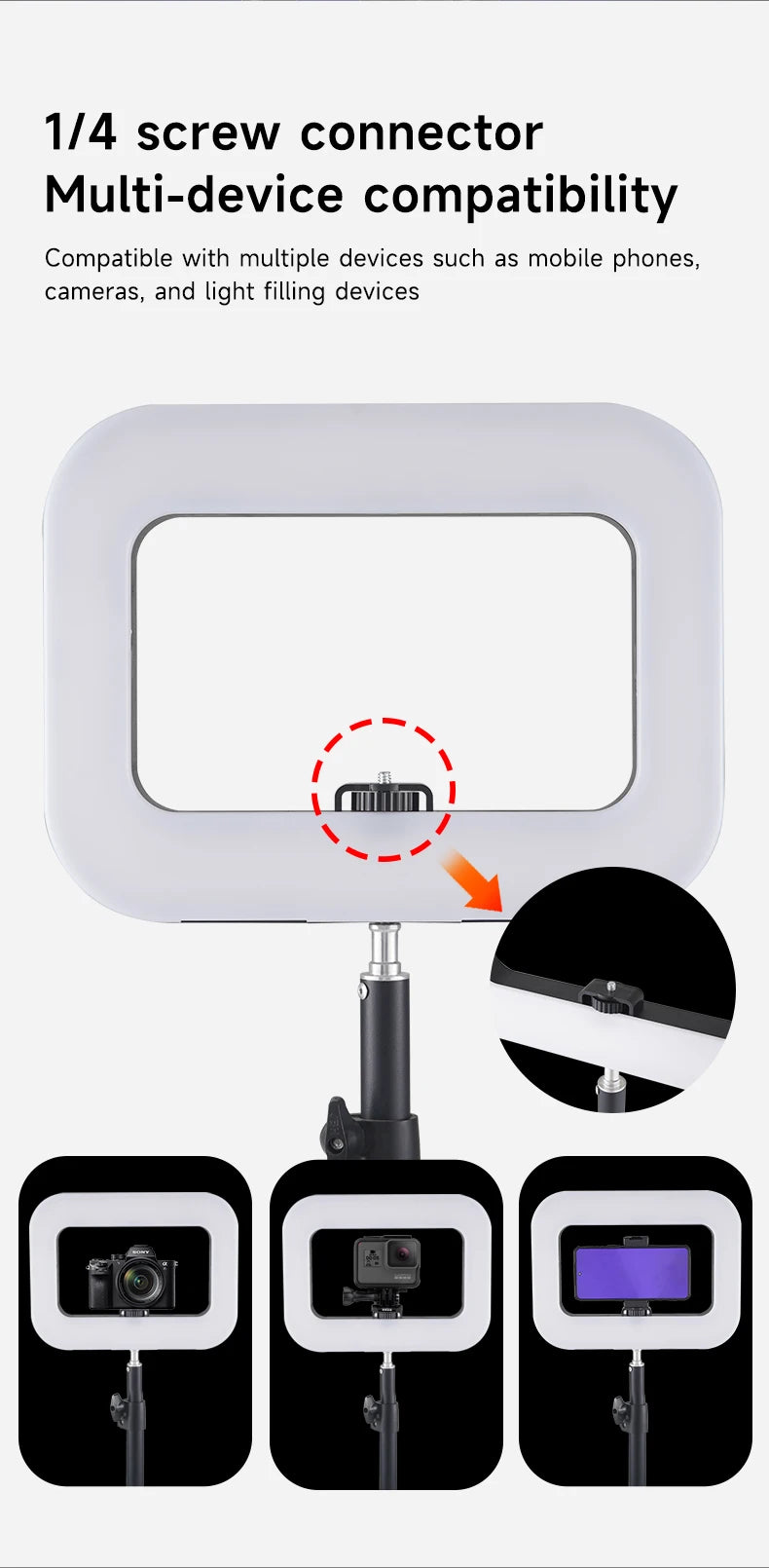 Photography Lighting LED Video Light Studio Light 8000Mah 2800-6500K Dimmable for Video Recording Game Streaming YouTube