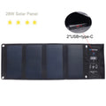 28W Folding Solar Panel 2 USB Ports Foldable Portable Solar Phone Charger with SunPower Solar Panel for mobilephone Camping