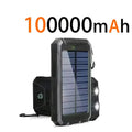 200000mAh Waterproof Outdoor Solar Power Bank Dual USB Travel Portable Solar Phone Charger Solar Powerbanks For Camping