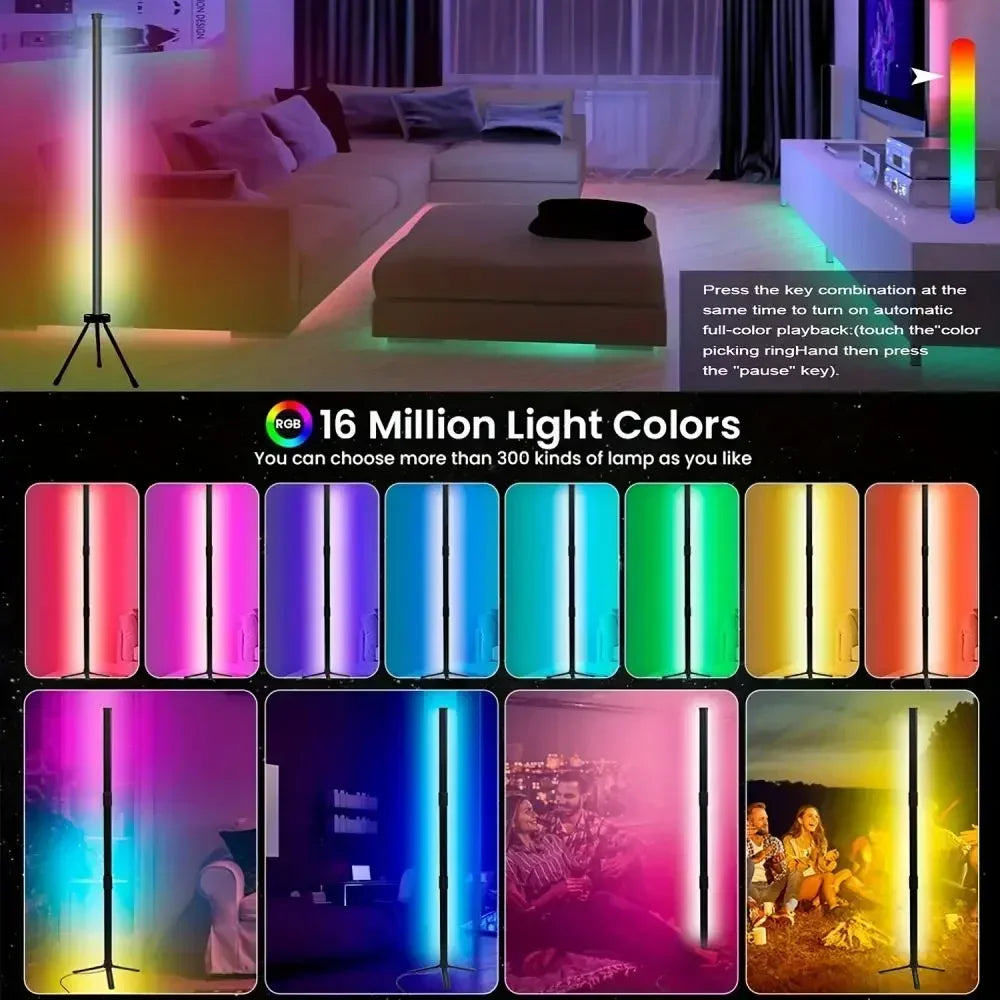 Lighting Rgb Lamp Bright Standing Photographic Standard  Room Decor Corner Bedside Lamp Mood Light Home and Decoration Interior