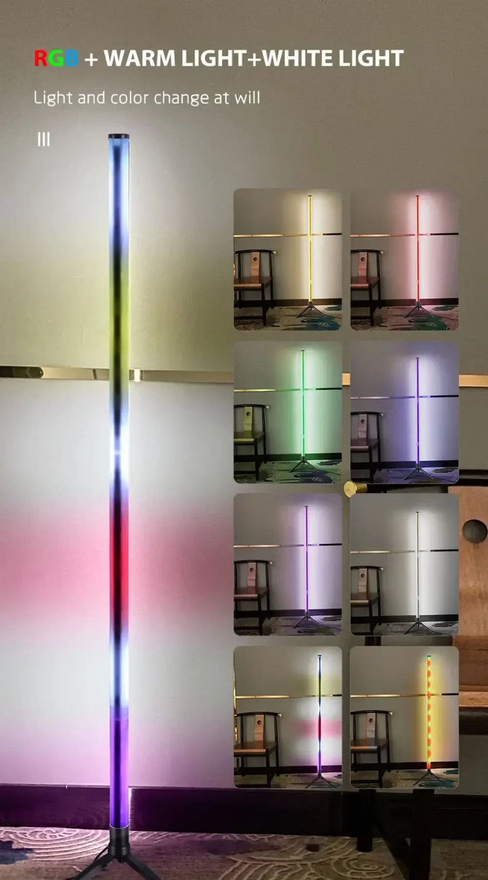 Lighting Rgb Lamp Bright Standing Photographic Standard  Room Decor Corner Bedside Lamp Mood Light Home and Decoration Interior
