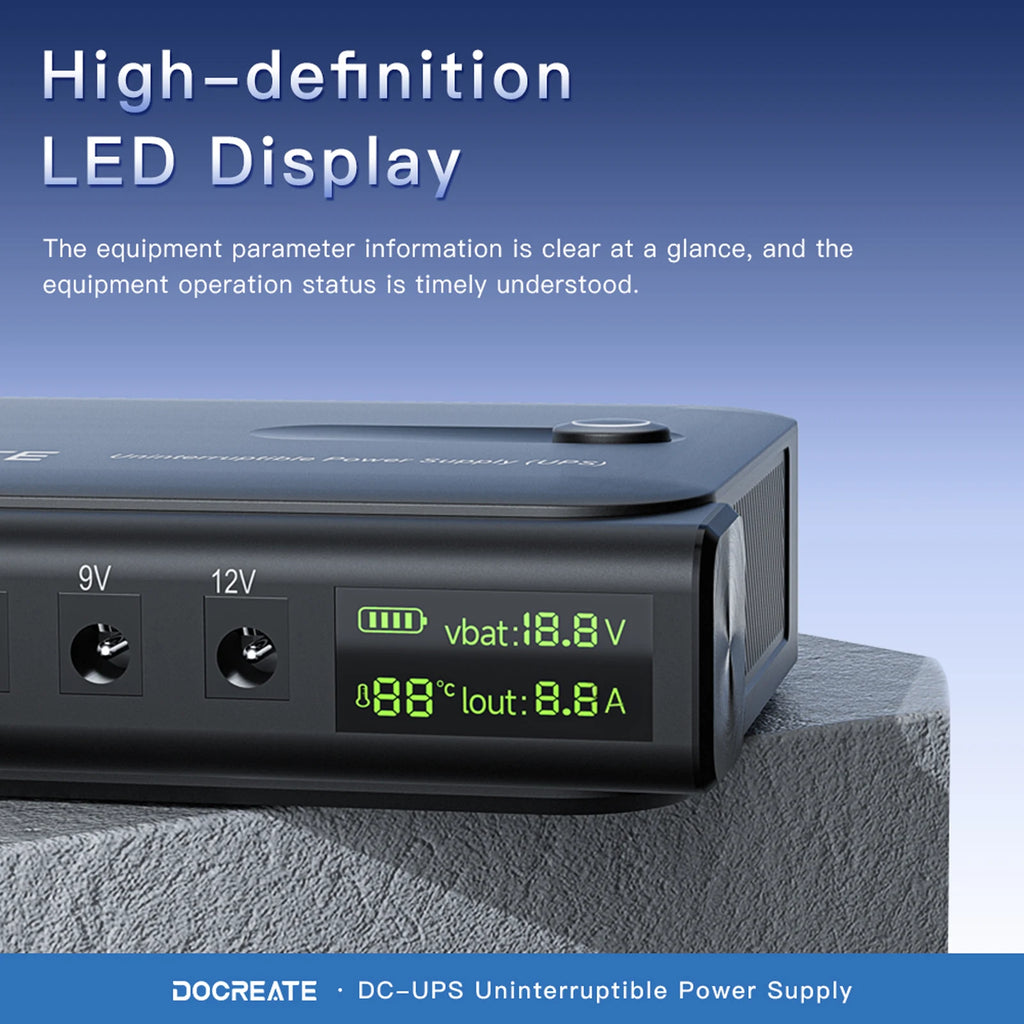 UPS Uninterruptible Power Without Battery 5V 9V/12V Backup Battery Power Supply for Router Modem Security Camera Backup Charger