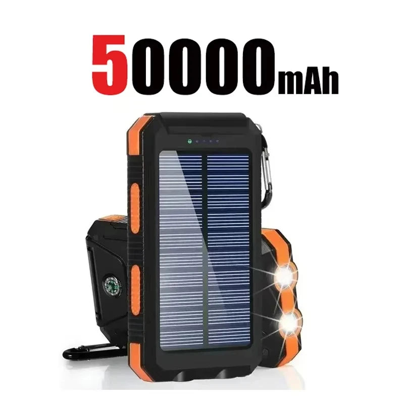 VIVO  200000mAh Waterproof Outdoor Solar Power Bank Dual USB Travel Portable Solar Phone Charger Solar Powerbanks For Camping
