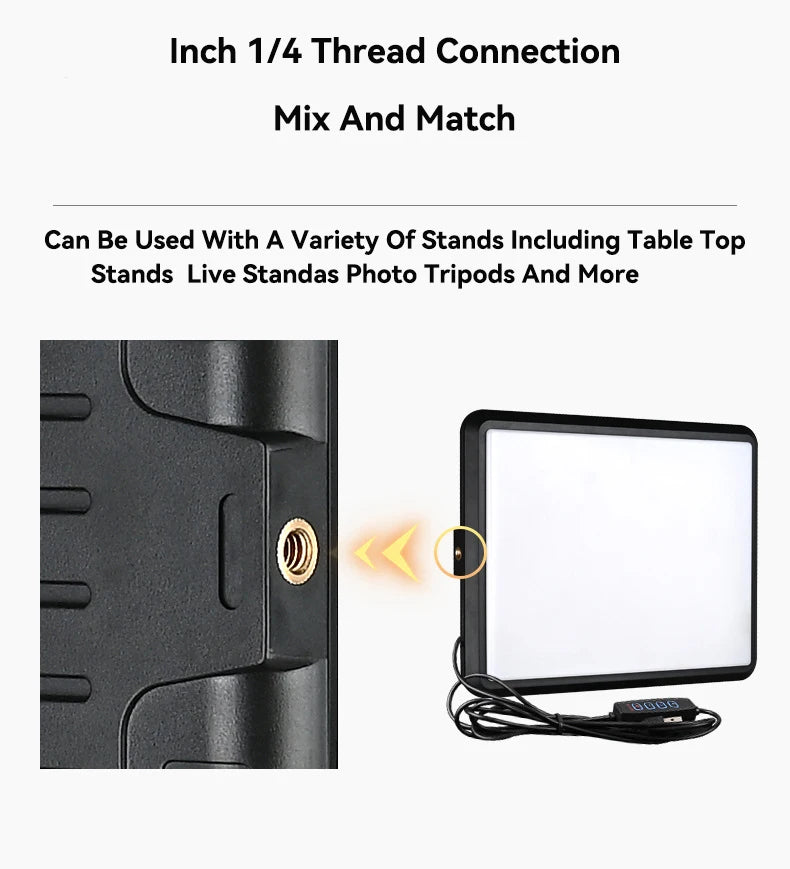 LED Video Light With Professional Tripod Stand Remote Control Dimmable Panel Lighting Studio Photo Live Photography Fill-in Lamp