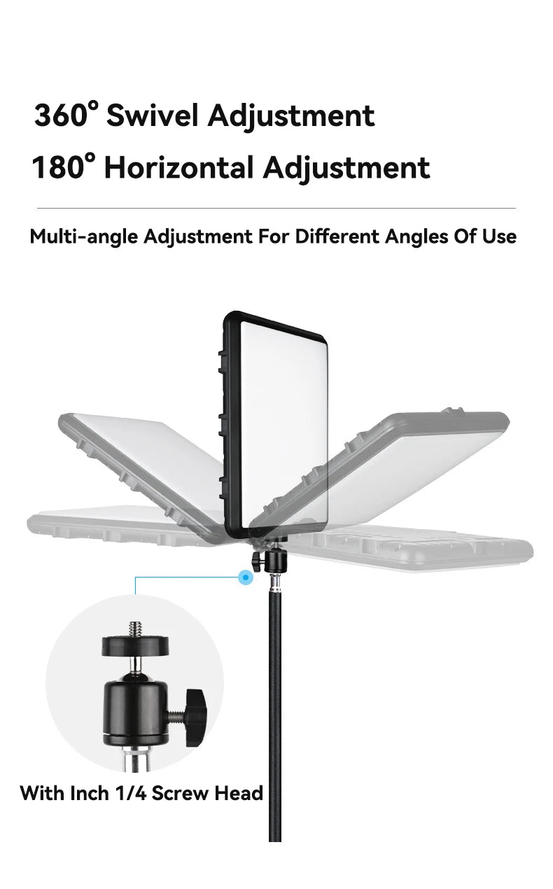 LED Video Light With Professional Tripod Stand Remote Control Dimmable Panel Lighting Studio Photo Live Photography Fill-in Lamp