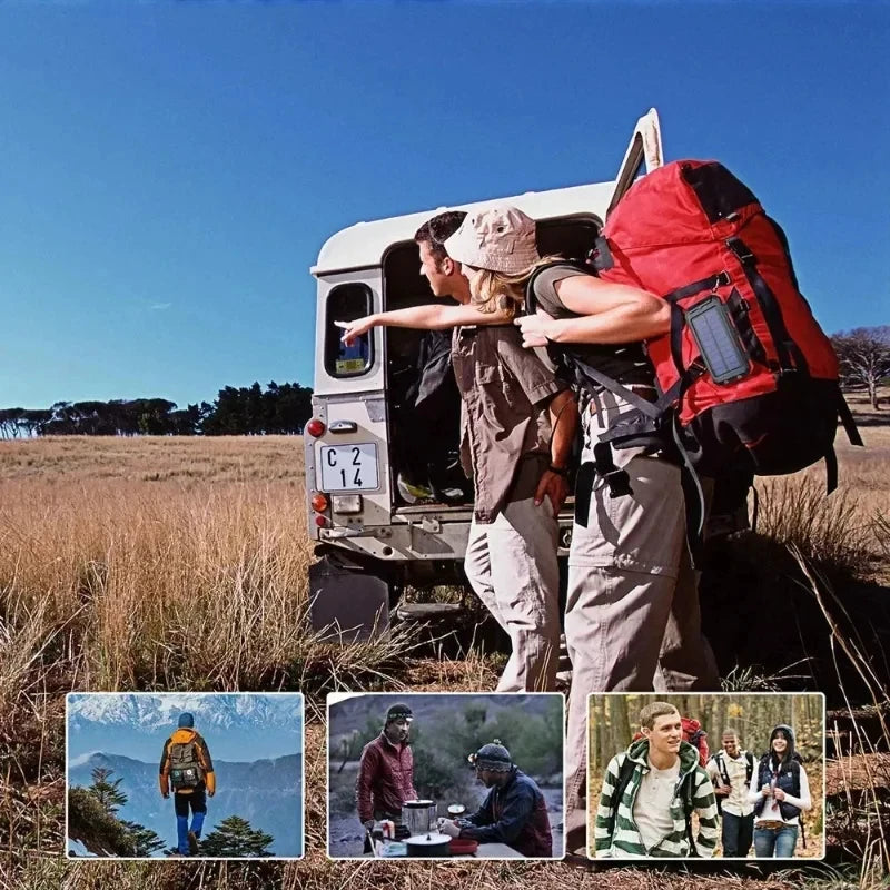 200000mAh Waterproof Outdoor Solar Power Bank Dual USB Travel Portable Solar Phone Charger Solar Powerbanks For Camping