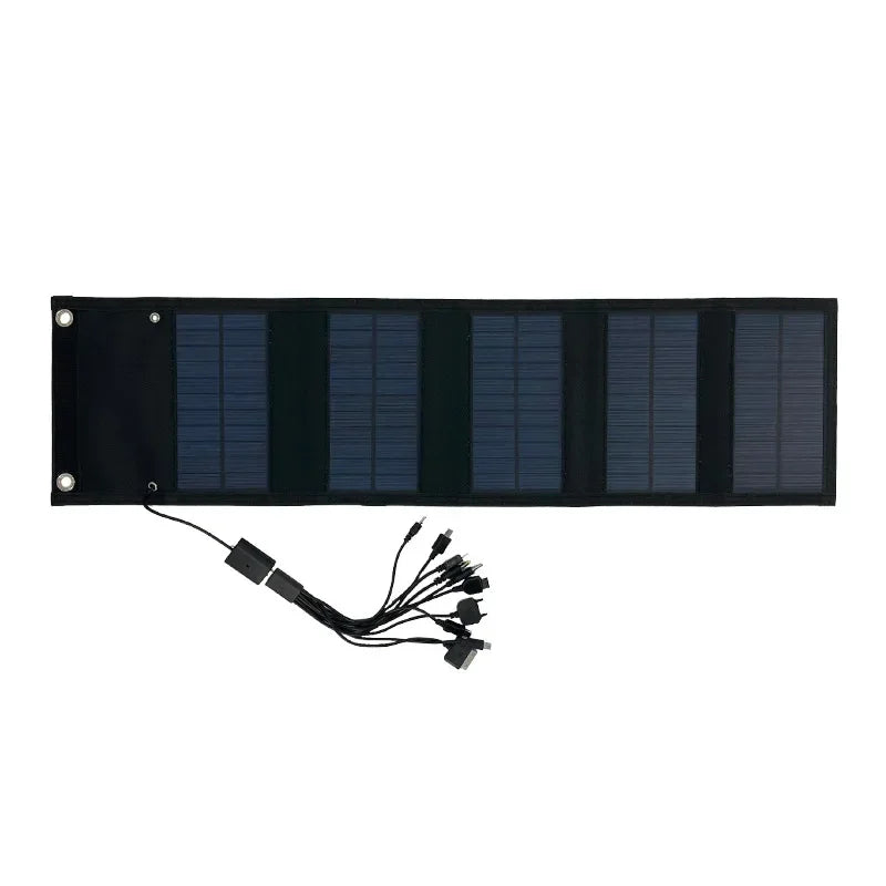 USB Waterproof Outdoor 600W 5V Solar Panel Power Bank, Suitable for Travel and Camping Solar Phone Charger System Hot Selling