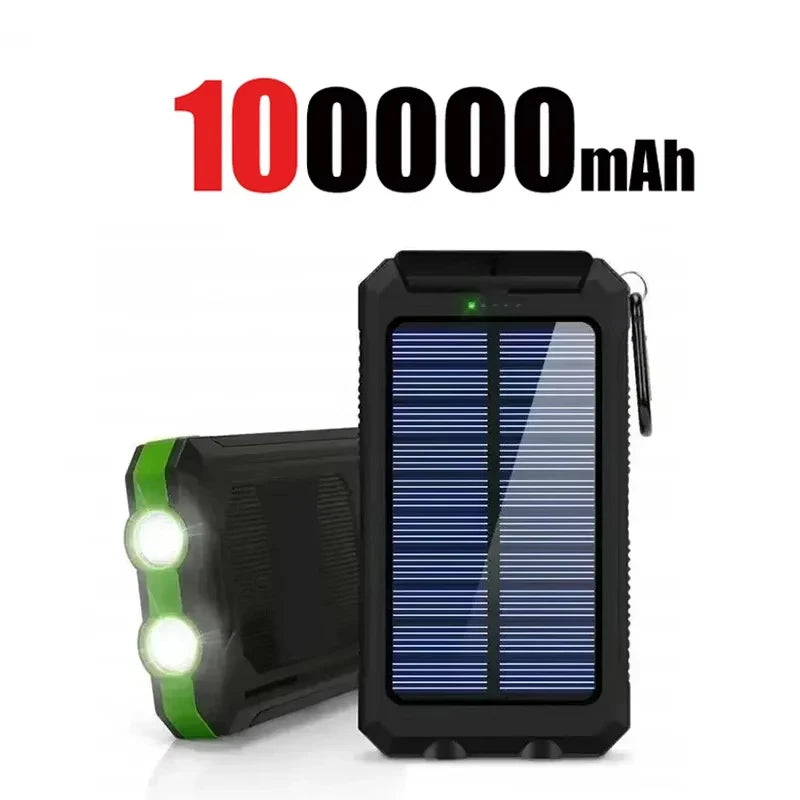 VIVO  200000mAh Waterproof Outdoor Solar Power Bank Dual USB Travel Portable Solar Phone Charger Solar Powerbanks For Camping