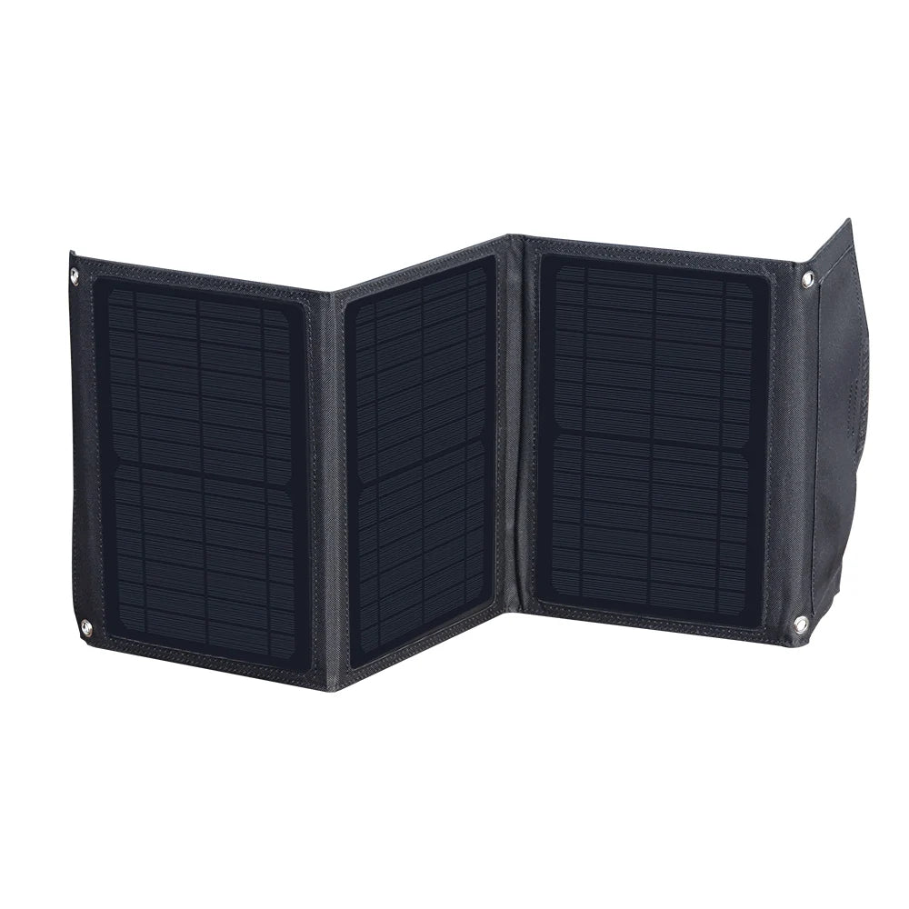 Solar Charger 30W 2 USB Solar Panel Foldable Panel Has 5V/5A Max Rate Portable solar Phone Charger Compatible USB and DC Devices