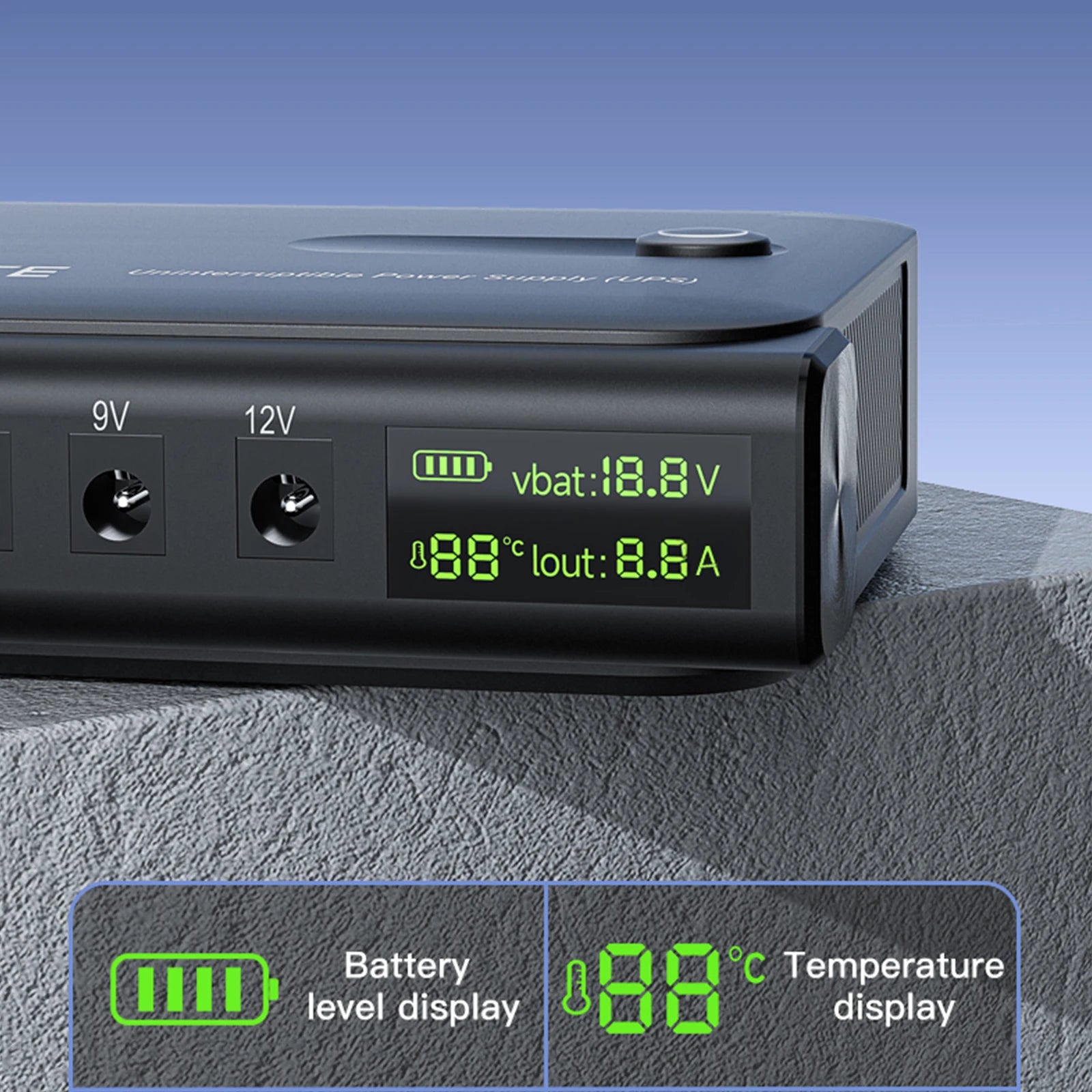 UPS Uninterruptible Power Without Battery 5V 9V/12V Backup Battery Power Supply for Router Modem Security Camera Backup Charger