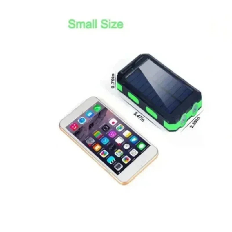 VIVO  200000mAh Waterproof Outdoor Solar Power Bank Dual USB Travel Portable Solar Phone Charger Solar Powerbanks For Camping