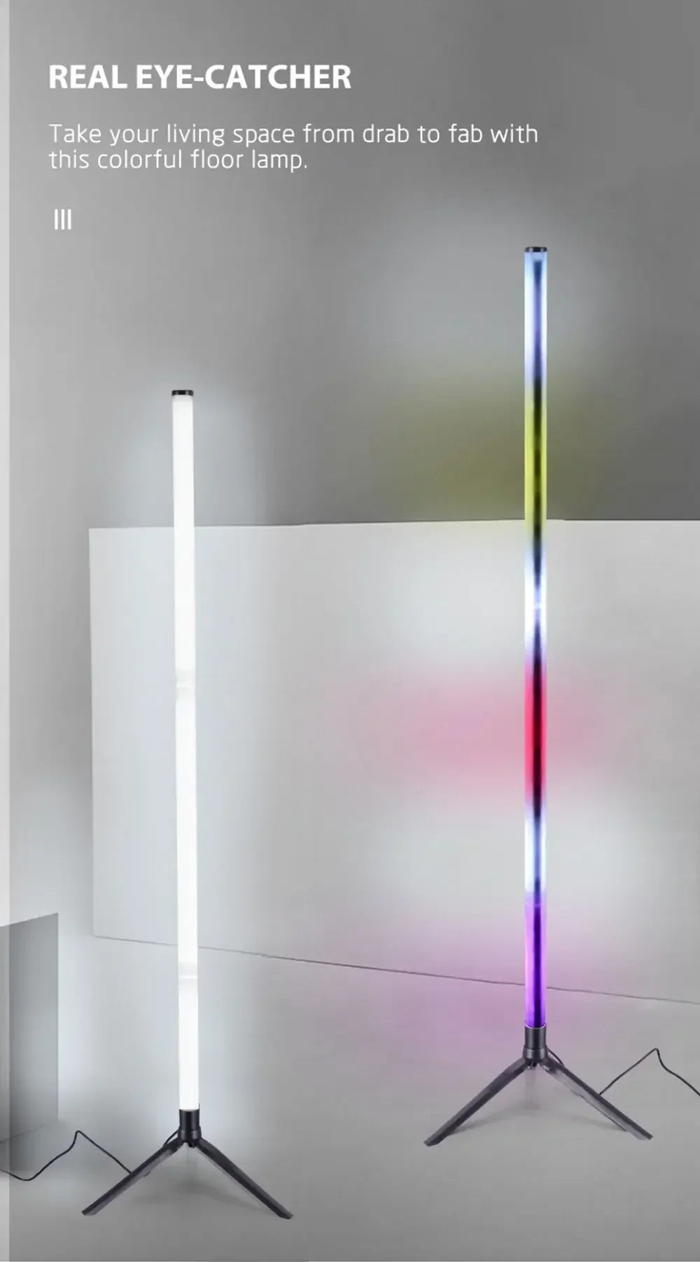 Lighting Rgb Lamp Bright Standing Photographic Standard  Room Decor Corner Bedside Lamp Mood Light Home and Decoration Interior