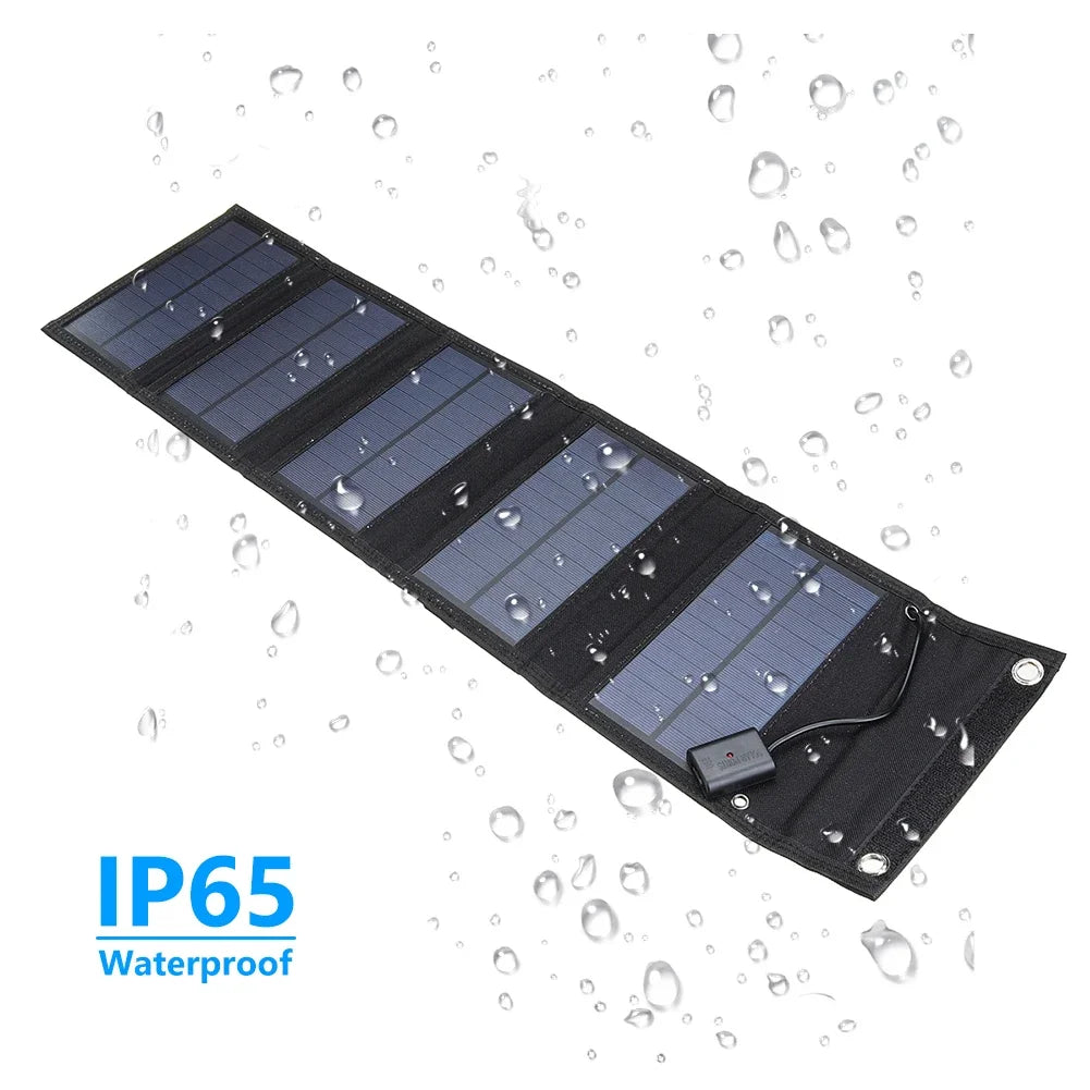 USB Waterproof Outdoor 600W 5V Solar Panel Power Bank, Suitable for Travel and Camping Solar Phone Charger System Hot Selling