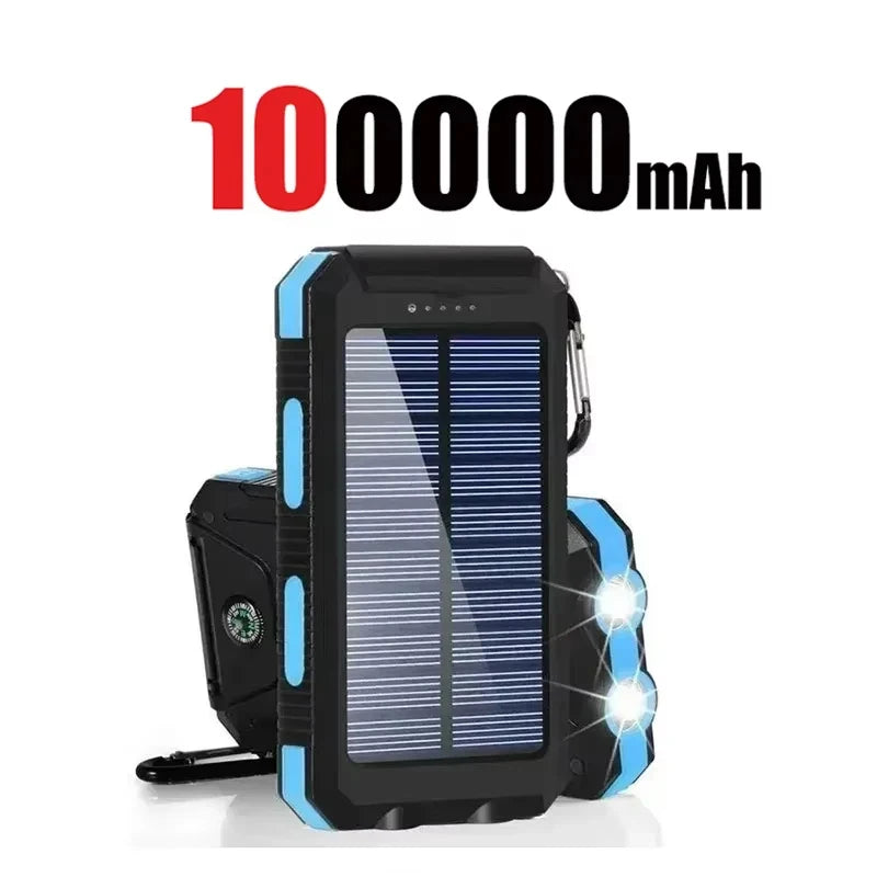 VIVO  200000mAh Waterproof Outdoor Solar Power Bank Dual USB Travel Portable Solar Phone Charger Solar Powerbanks For Camping